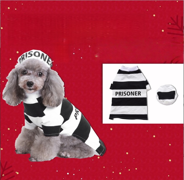 Halloween Pet Dress Up  Prisoner Dog Costume